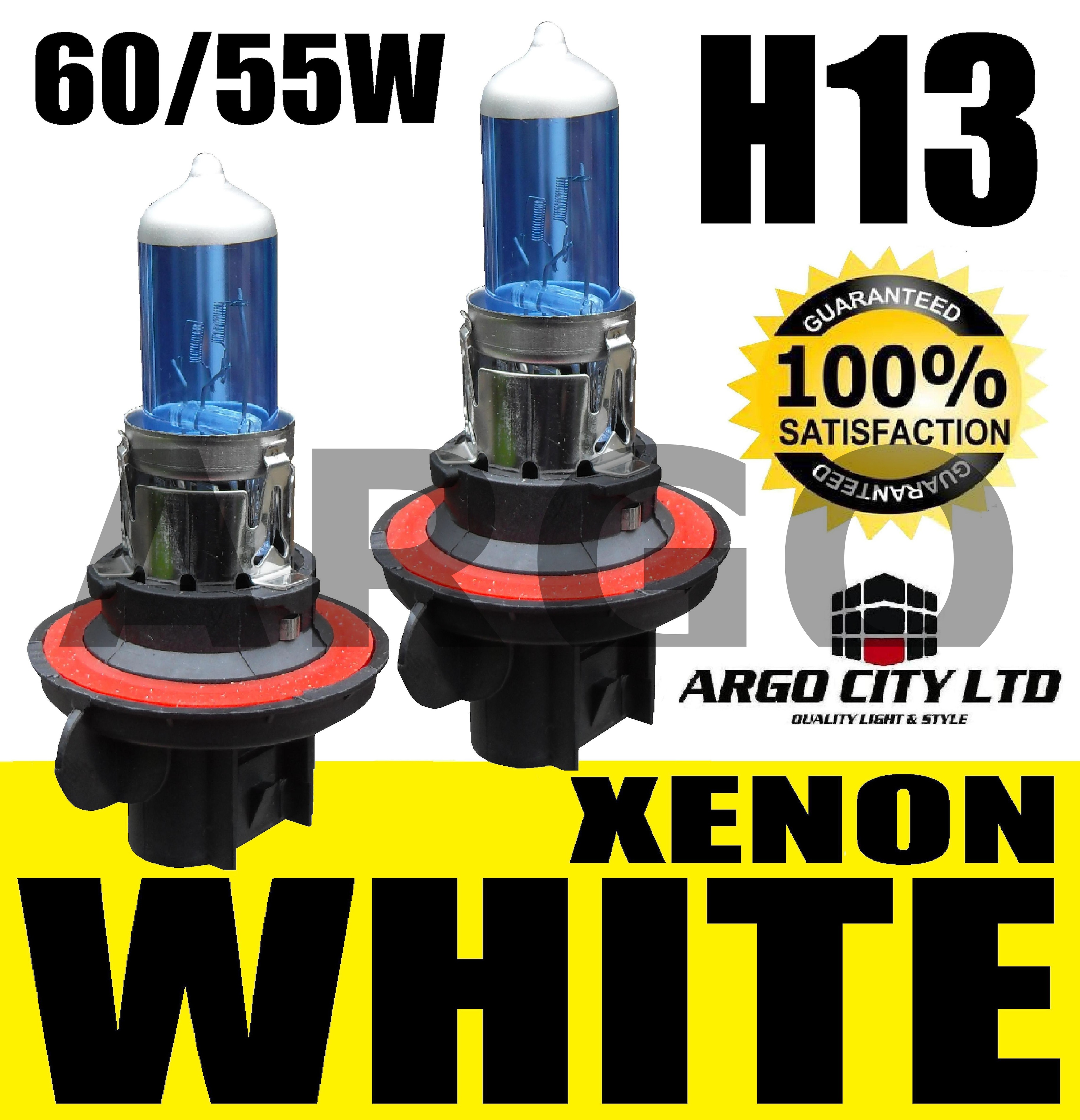 H13 XENON GAS FILLED 60/55W HEADLIGHT BULBS NOT HALOGEN HIGH QUALITY WHITE